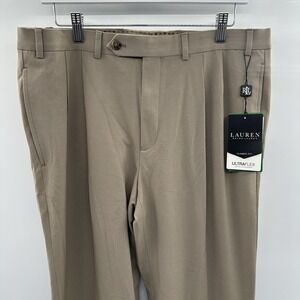 Lauren Ralph Lauren Mens 34x32 Ultraflex Stretch Classic Fit Dress Pants Tan NWT